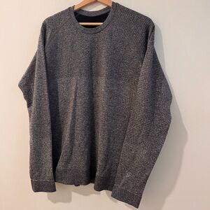 Lululemon Sweater Mens M Gray Engineered Warmth
Crew Merino Wool Blend